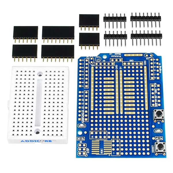 DIYables Breadboard Shield for Prototyping Arduino Uno for Arduino, ESP32,  ESP8266, Raspberry Pi